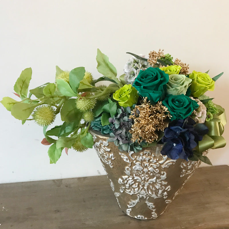 フラデコ枯れないお花プリザーブドフラワー「ルミネ」 (グリーン) フラデコ枯れないお花プリザーブドフラワー「ルミネ」 (グリーン)