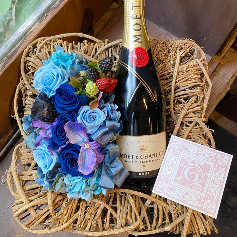 就任祝い 会社設立祝い[法人祝いにおすすめフラワーギフト]シャンパン