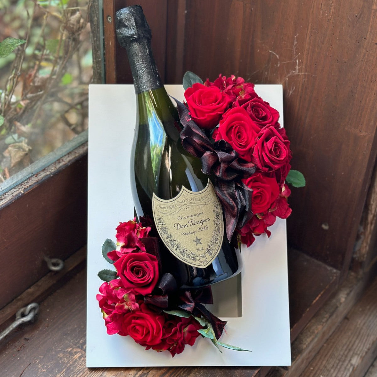 還暦祝い 誕生日祝い プレゼント [シャンパン 花 ギフト]フルボトル