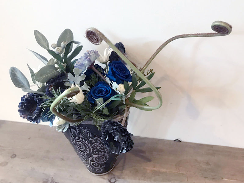 新築祝い インテリア[枯れないお花 プレゼント]造花とプリザーブド