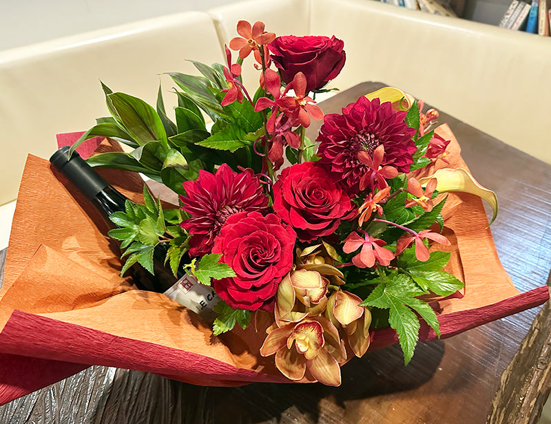 ワインと花ギフト